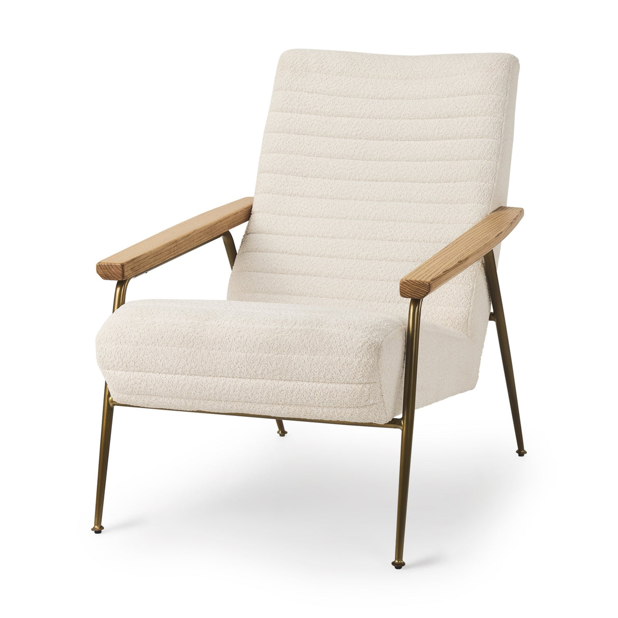 Grosjean Cream Boucle Accent Chair by Mercana at Eve Furniture