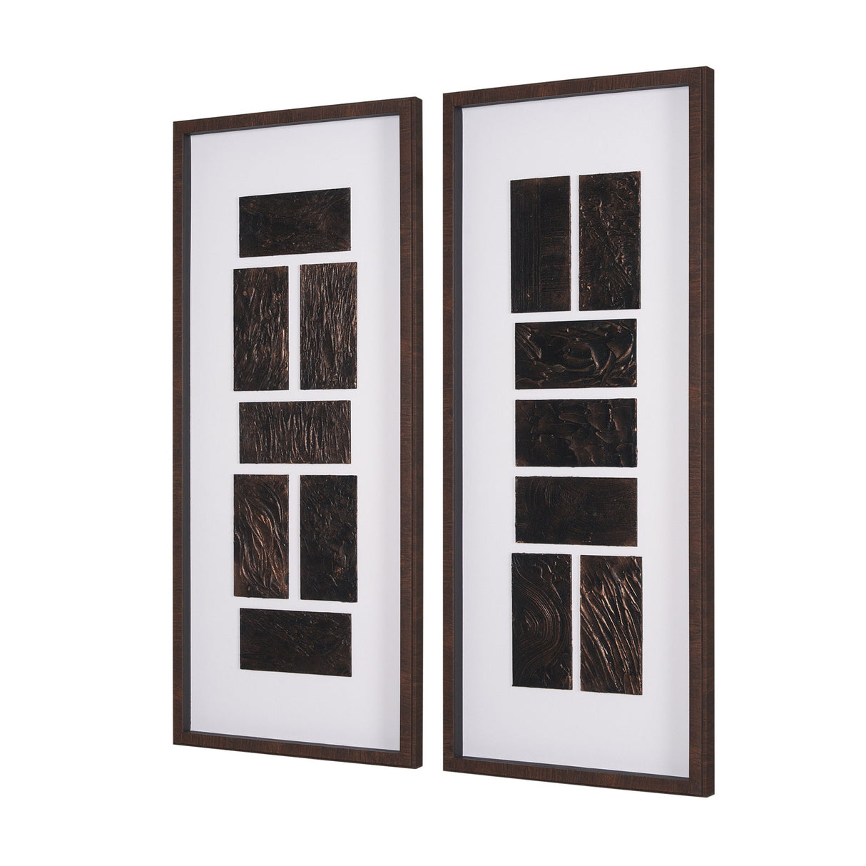Grouped Bricks (Set of 2) by Studio M a handmade Original Framed Artwork under Glass by Mercana at Eve Furniture