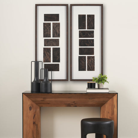Grouped Bricks (Set of 2) by Studio M a handmade Original Framed Artwork under Glass by Mercana at Eve Furniture