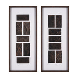 Grouped Bricks (Set of 2) by Studio M a handmade Original Framed Artwork under Glass by Mercana at Eve Furniture