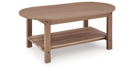 Grover Beach Driftwood Outdoor Coffee Table by Ashley at Eve Furniture