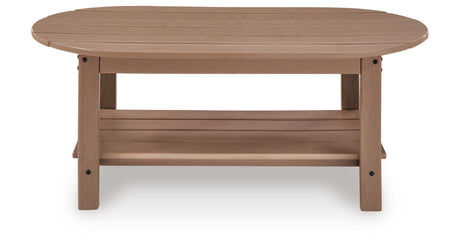 Grover Beach Driftwood Outdoor Coffee Table by Ashley at Eve Furniture