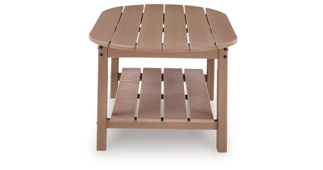 Grover Beach Driftwood Outdoor Coffee Table by Ashley at Eve Furniture