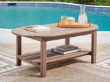 Grover Beach Driftwood Outdoor Coffee Table by ASHLEY FURNITURE at Eve Furniture