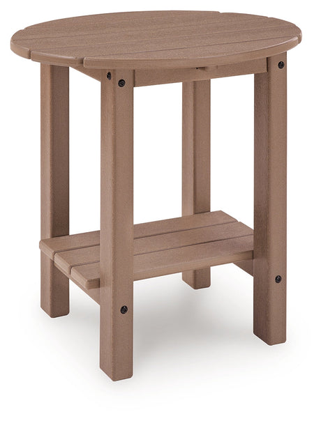 Grover Beach Driftwood Outdoor End Table by Ashley at Eve Furniture