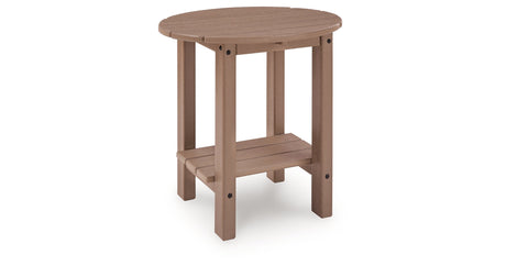 Grover Beach Driftwood Outdoor End Table by Ashley at Eve Furniture