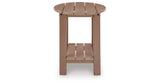 Grover Beach Driftwood Outdoor End Table by Ashley at Eve Furniture