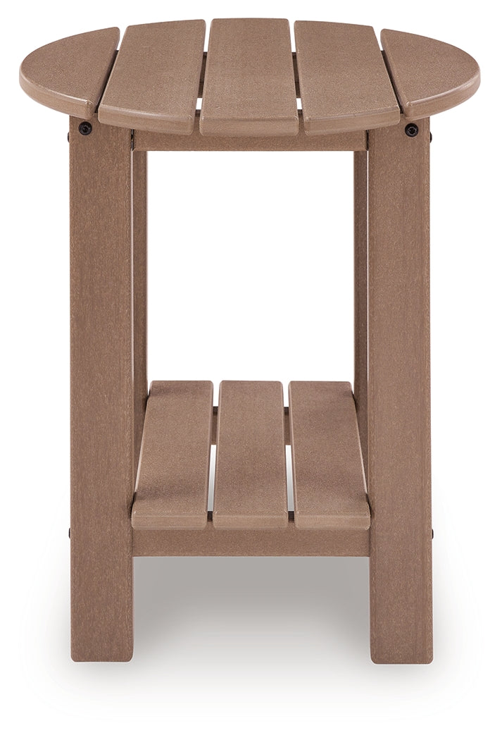 Grover Beach Driftwood Outdoor End Table by ASHLEY FURNITURE at Eve Furniture