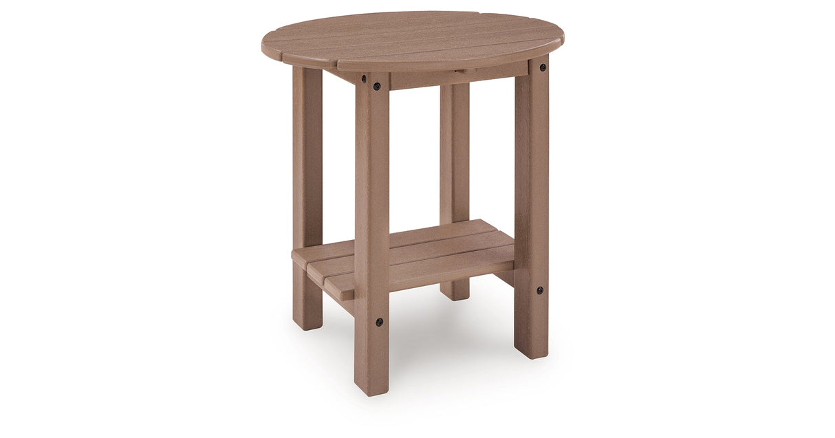 Grover Beach Driftwood Outdoor End Table by ASHLEY FURNITURE at Eve Furniture