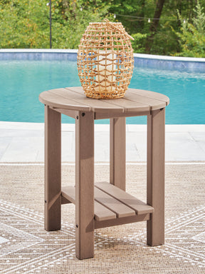 Grover Beach Driftwood Outdoor End Table by ASHLEY FURNITURE at Eve Furniture