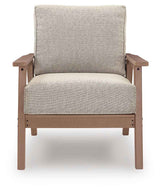 Grover Beach Driftwood Outdoor Lounge Chair with Cushion (Set of 2) by Ashley at Eve Furniture