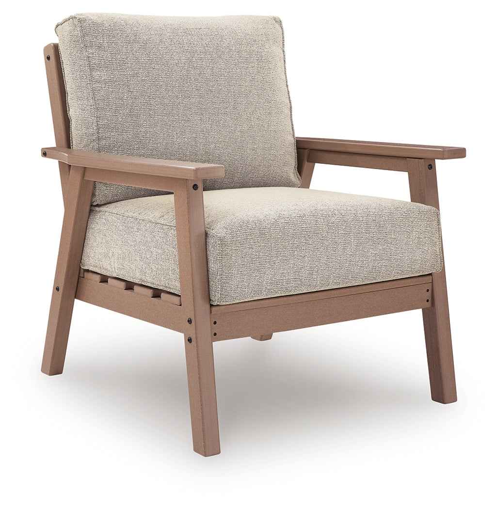 Grover Beach Driftwood Outdoor Lounge Chair with Cushion (Set of 2) by Ashley at Eve Furniture
