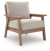 Grover Beach Driftwood Outdoor Lounge Chair with Cushion (Set of 2) by Ashley at Eve Furniture