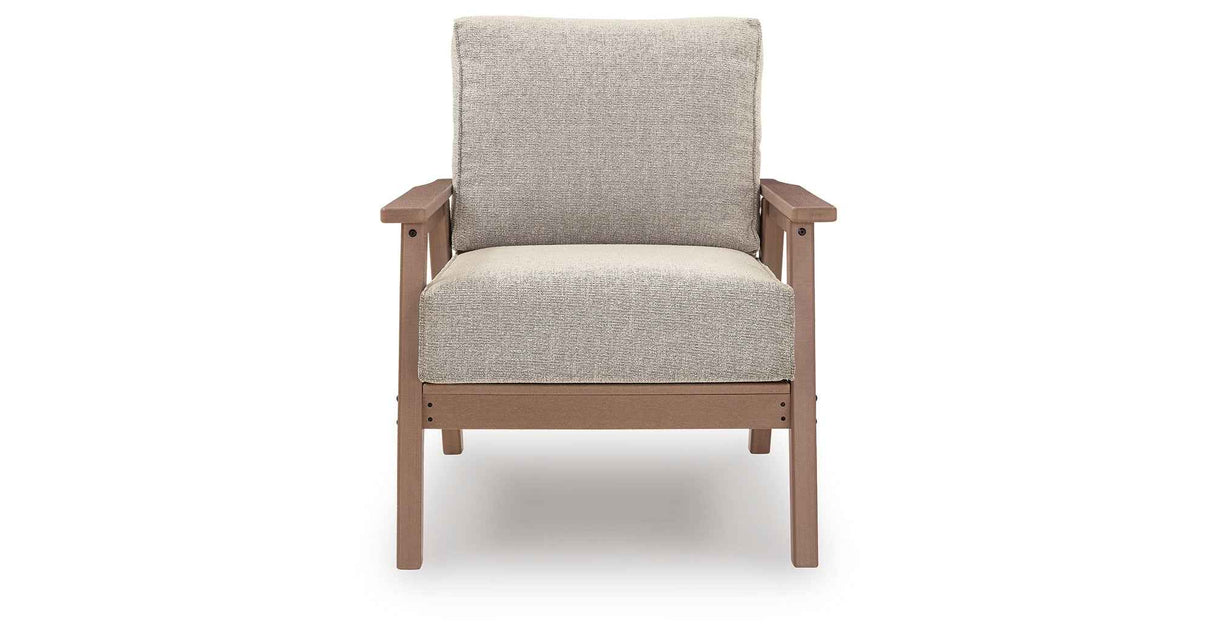Grover Beach Driftwood Outdoor Lounge Chair with Cushion (Set of 2) by Ashley at Eve Furniture
