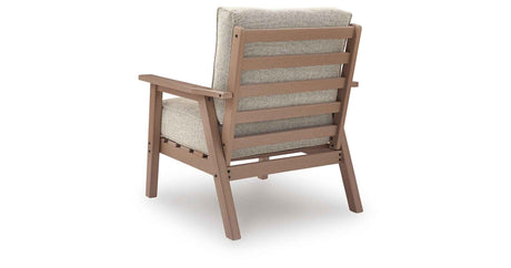 Grover Beach Driftwood Outdoor Lounge Chair with Cushion (Set of 2) by Ashley at Eve Furniture