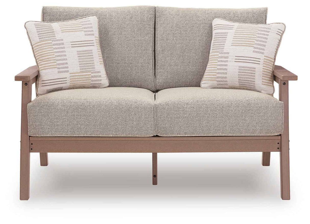 Grover Beach Driftwood Outdoor Sofa and Lovesea by Ashley at Eve Furniture