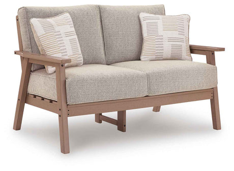 Grover Beach Driftwood Outdoor Sofa and Lovesea by Ashley at Eve Furniture
