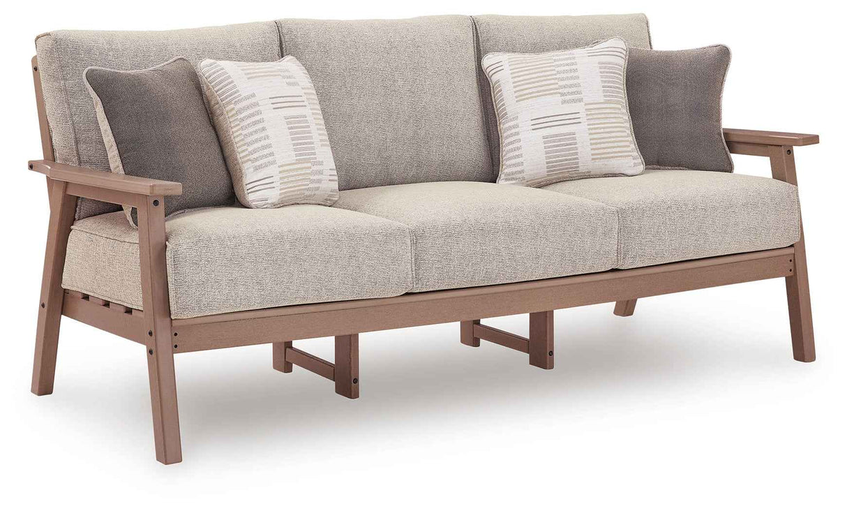 Grover Beach Driftwood Outdoor Sofa and Lovesea by Ashley at Eve Furniture