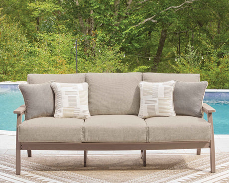 Grover Beach Driftwood Outdoor Sofa and Lovesea by Ashley at Eve Furniture