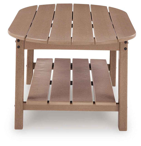 Grover Beach Driftwood Outdoor Sofa, Loveseat, and Coffee Table by Ashley at Eve Furniture