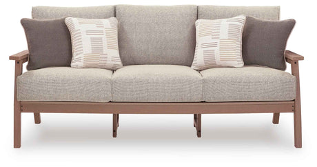 Grover Beach Driftwood Outdoor Sofa, Loveseat, and Coffee Table by Ashley at Eve Furniture
