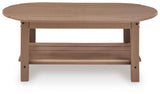 Grover Beach Driftwood Outdoor Sofa, Loveseat, and Coffee Table by Ashley at Eve Furniture