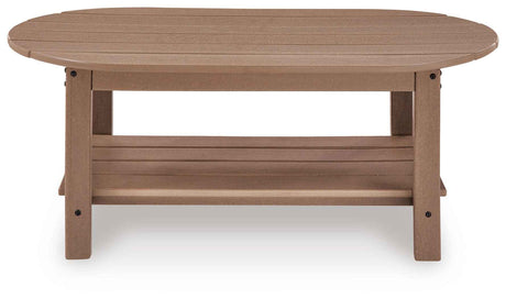 Grover Beach Driftwood Outdoor Sofa, Loveseat, and Coffee Table by Ashley at Eve Furniture