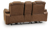 Gruaro Amber Power Reclining Loveseat with Console by Ashley at Eve Furniture
