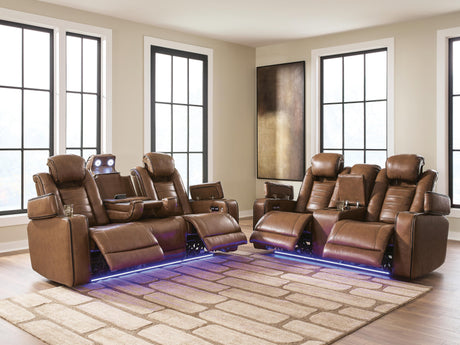 Gruaro Amber Power Reclining Sofa and Loveseat by Ashley at Eve Furniture