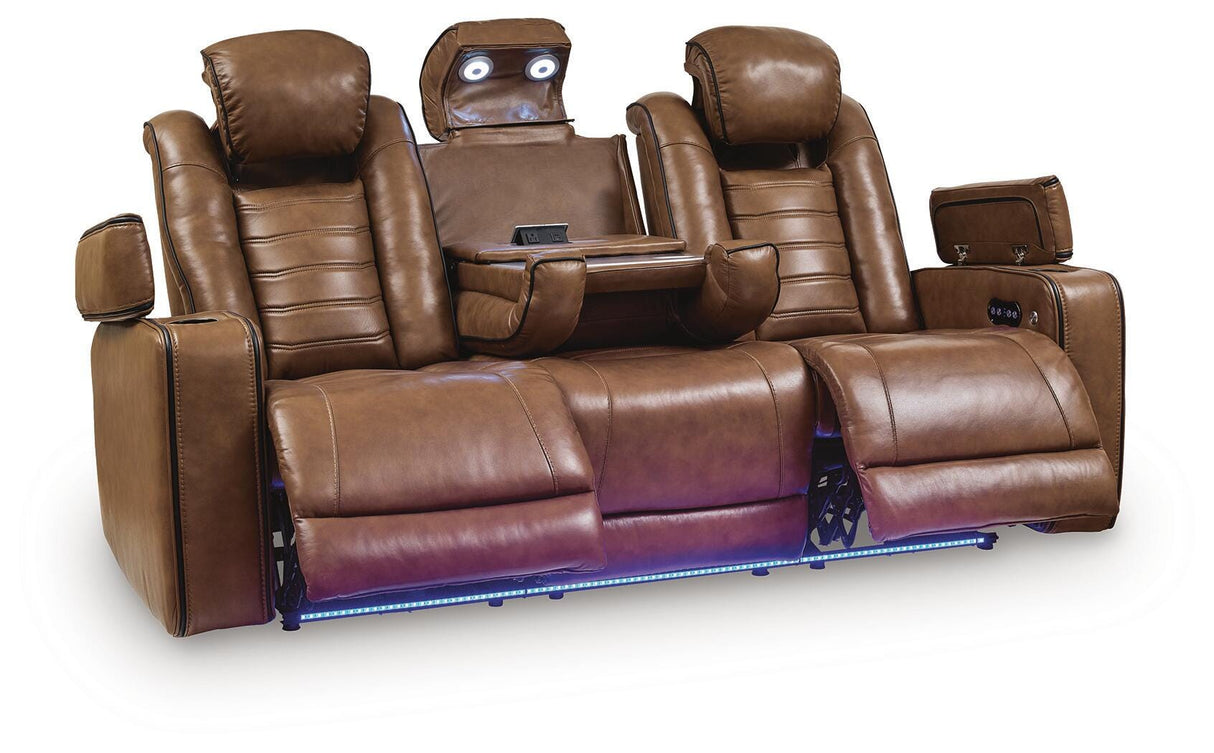 Gruaro Amber Power Reclining Sofa by Ashley at Eve Furniture