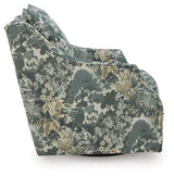 Gubbins Blue/Green/Yellow Swivel Accent Chair by Ashley at Eve Furniture