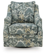 Gubbins Blue/Green/Yellow Swivel Accent Chair