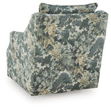 Gubbins Blue/Green/Yellow Swivel Accent Chair