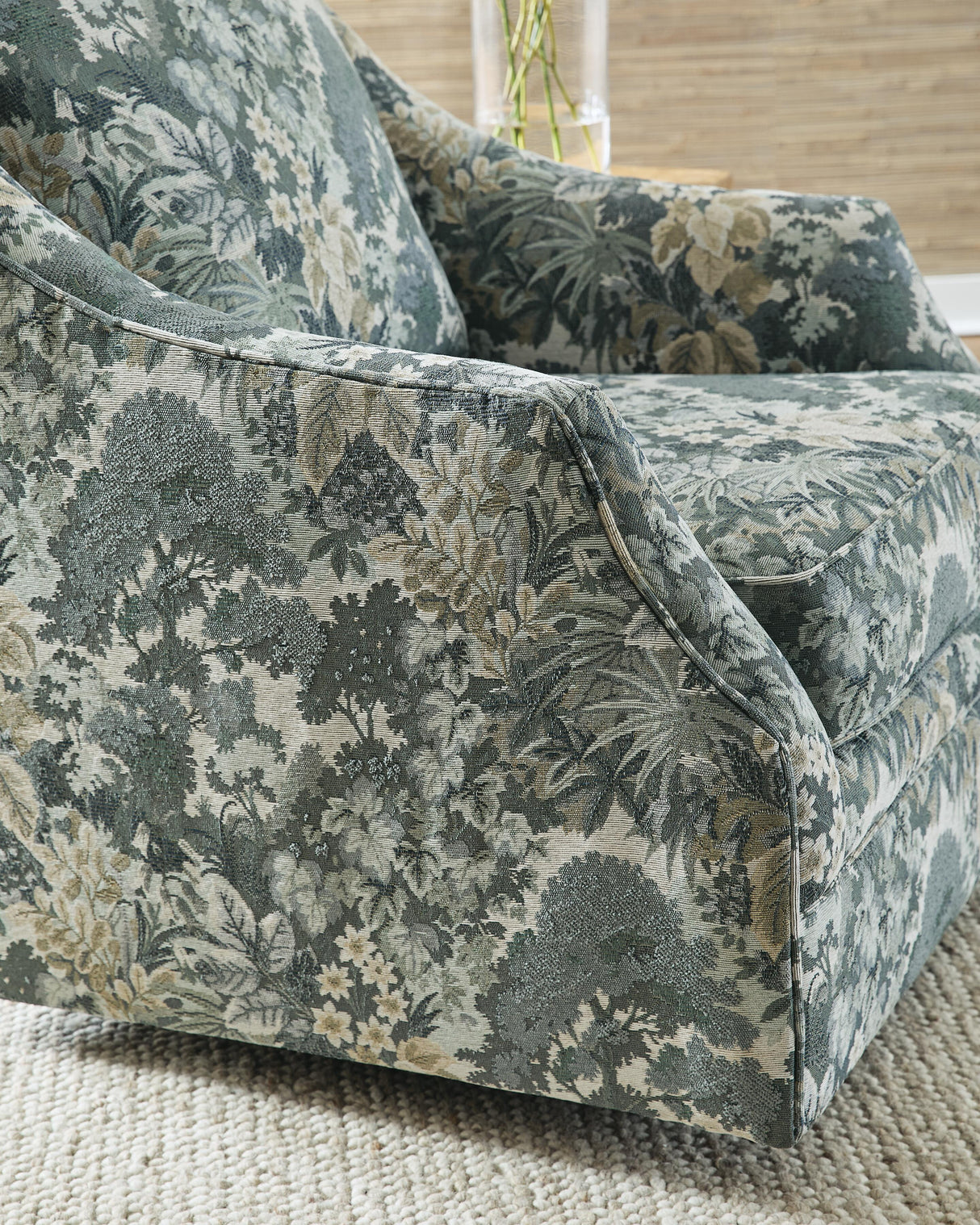 Gubbins Blue/Green/Yellow Swivel Accent Chair