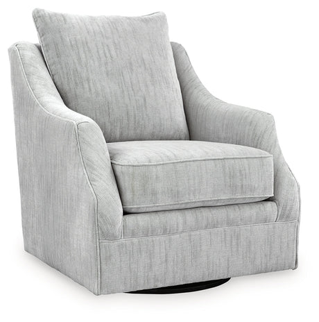 Gubbins Gray Swivel Accent Chair by Ashley at Eve Furniture