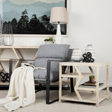 Guilia Castlerock Gray With Metal Frame Sling Accent Chair by Mercana at Eve Furniture