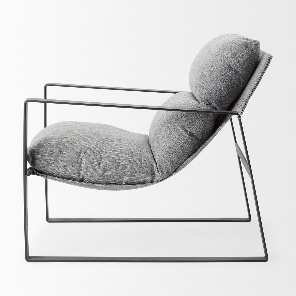 Guilia Castlerock Gray With Metal Frame Sling Accent Chair by Mercana at Eve Furniture