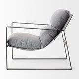 Guilia Castlerock Gray With Metal Frame Sling Accent Chair by Mercana at Eve Furniture