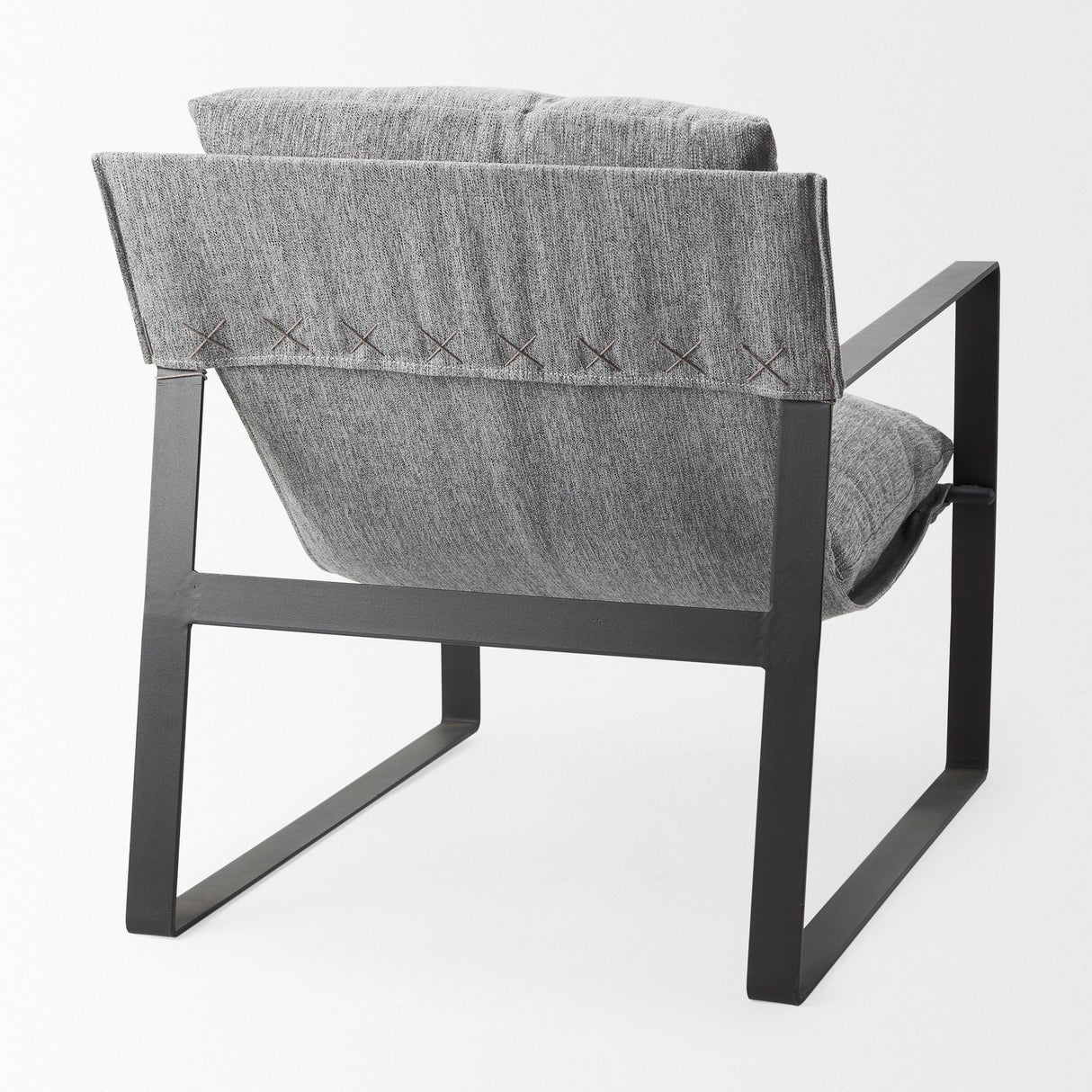 Guilia Castlerock Gray With Metal Frame Sling Accent Chair by Mercana at Eve Furniture