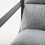Guilia Castlerock Gray With Metal Frame Sling Accent Chair by Mercana at Eve Furniture