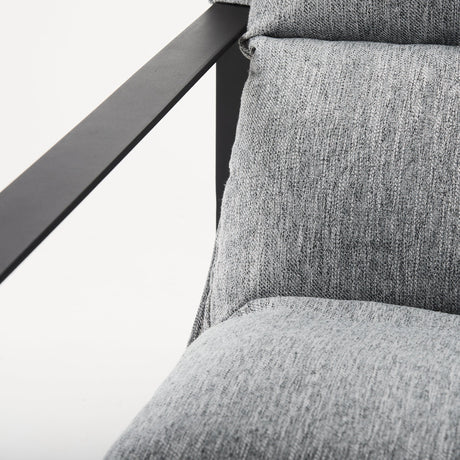 Guilia Castlerock Gray With Metal Frame Sling Accent Chair by Mercana at Eve Furniture