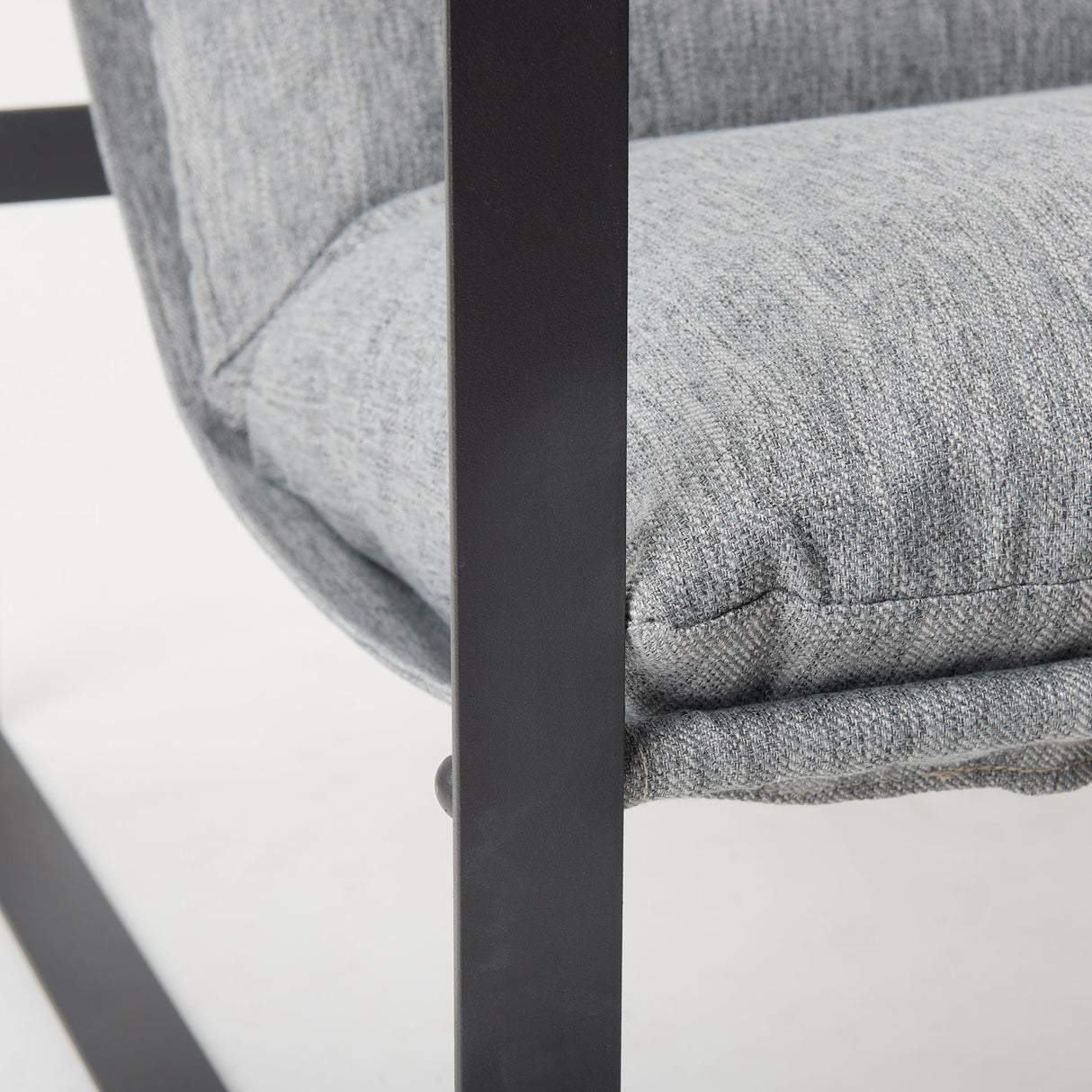 Guilia Castlerock Gray With Metal Frame Sling Accent Chair by Mercana at Eve Furniture