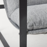 Guilia Castlerock Gray With Metal Frame Sling Accent Chair by Mercana at Eve Furniture