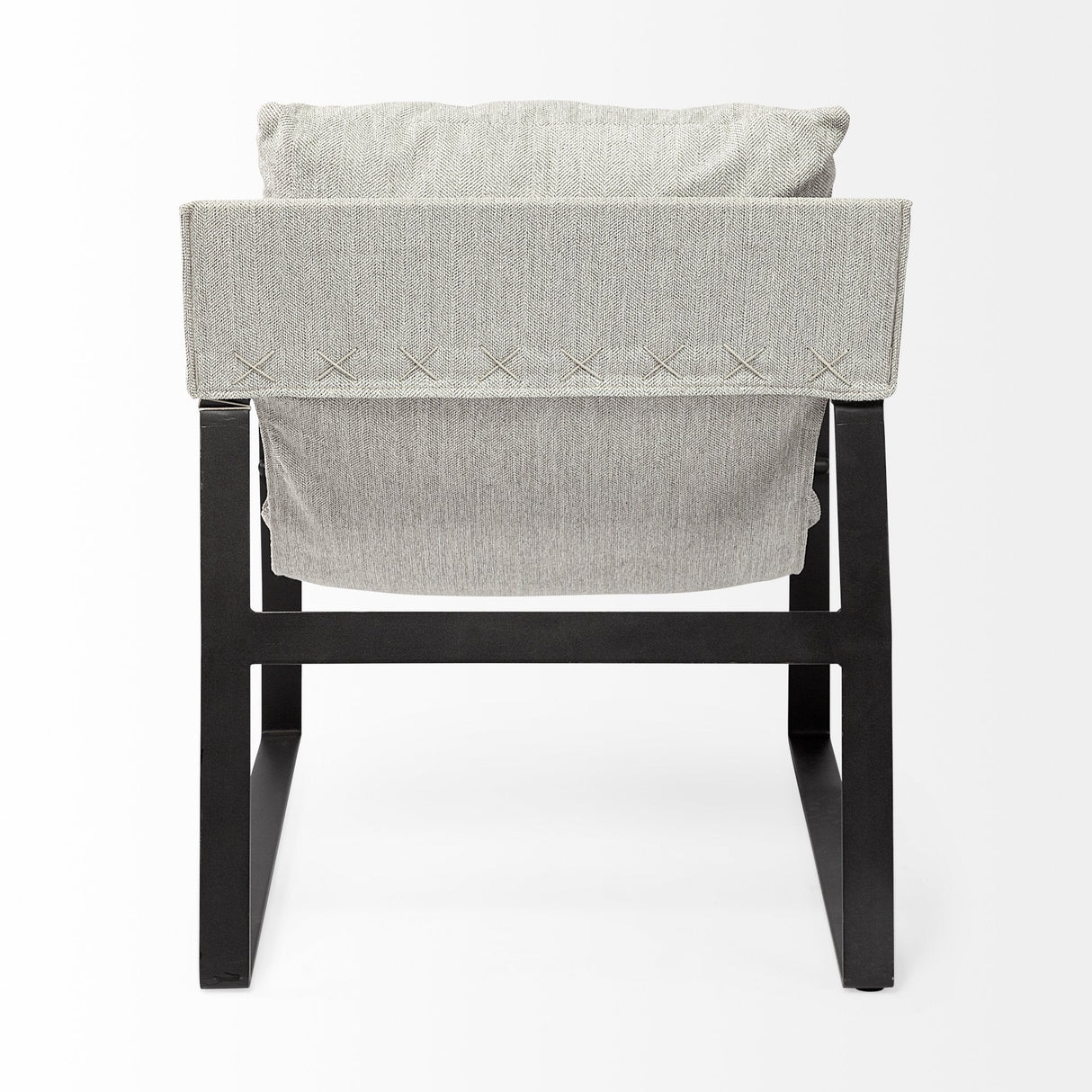 Guilia Frost Gray With Metal Frame Sling Accent Chair by Mercana at Eve Furniture