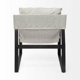 Guilia Frost Gray With Metal Frame Sling Accent Chair by Mercana at Eve Furniture
