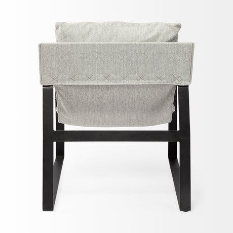 Guilia Frost Gray With Metal Frame Sling Accent Chair by Mercana at Eve Furniture