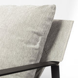 Guilia Frost Gray With Metal Frame Sling Accent Chair by Mercana at Eve Furniture