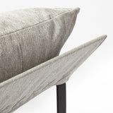 Guilia Frost Gray With Metal Frame Sling Accent Chair by Mercana at Eve Furniture