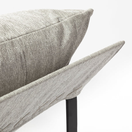 Guilia Frost Gray With Metal Frame Sling Accent Chair by Mercana at Eve Furniture