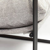 Guilia Frost Gray With Metal Frame Sling Accent Chair by Mercana at Eve Furniture